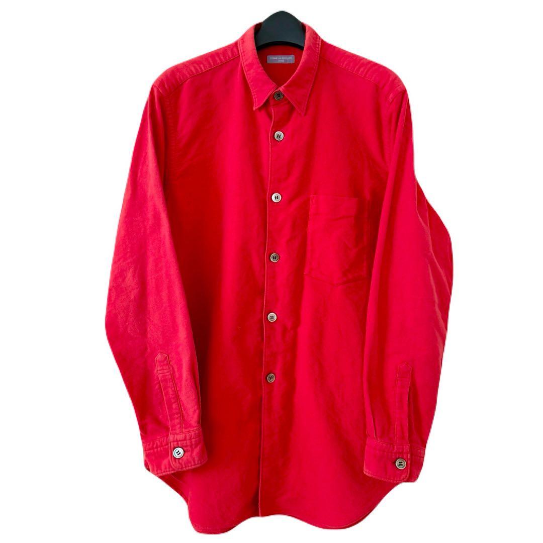 週末限定セール❗️コムデギャルソン田中オム　ネルシャツ　赤