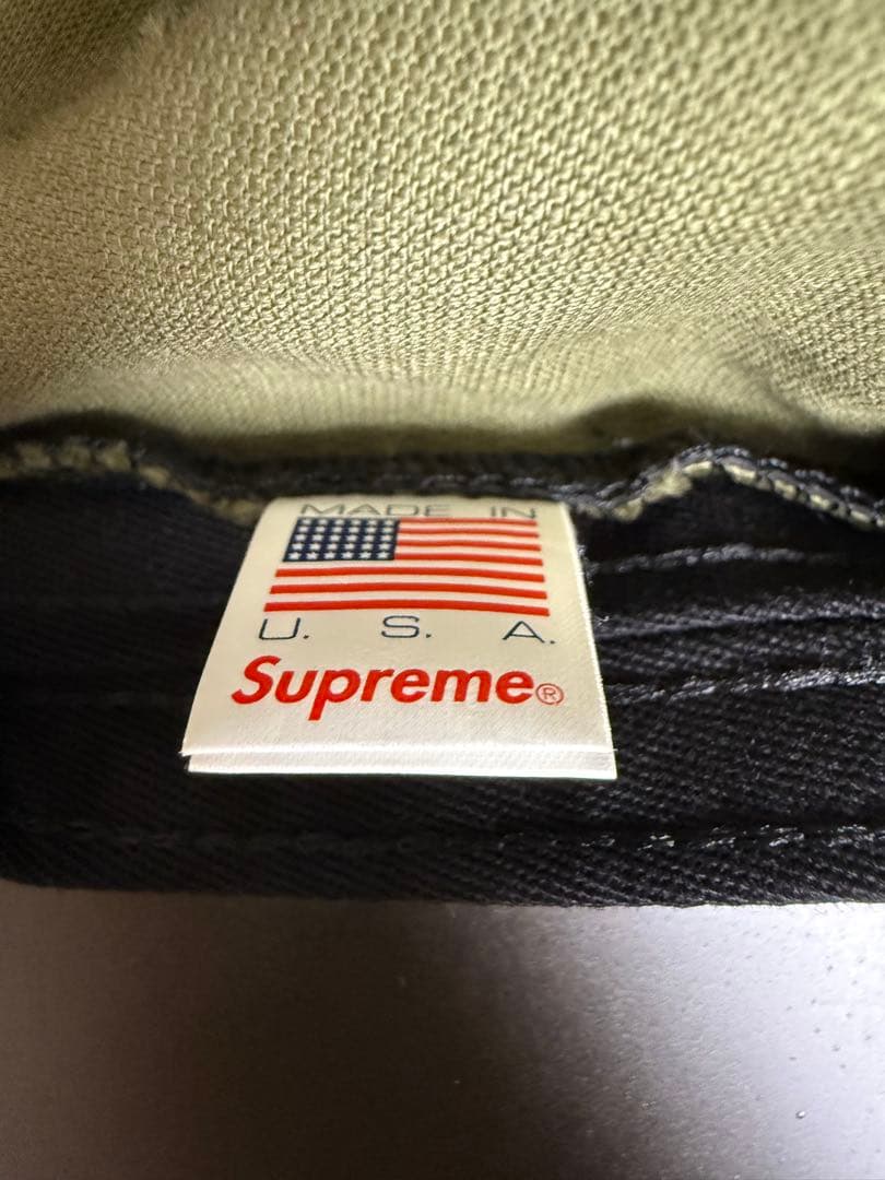 Supreme コーデュロイキャップ オリーブ