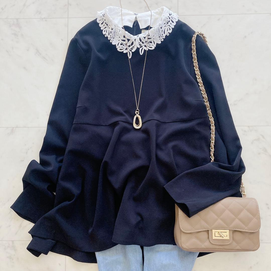 極美品　ユナイテッドアローズ　FEEL FREE 2WAY ブラウス　ブラック