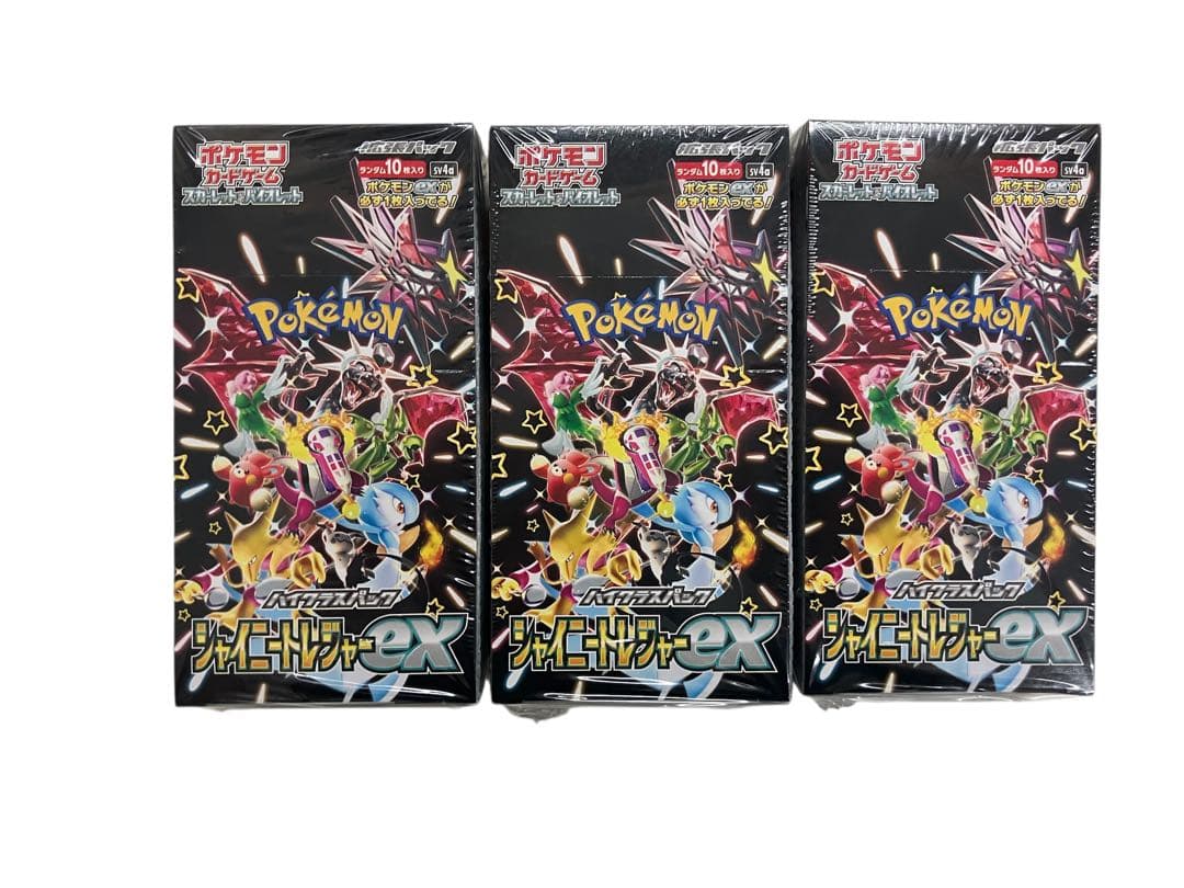 新品　ポケモンカード シャイニートレジャーex 3ボックス シュリンク付き