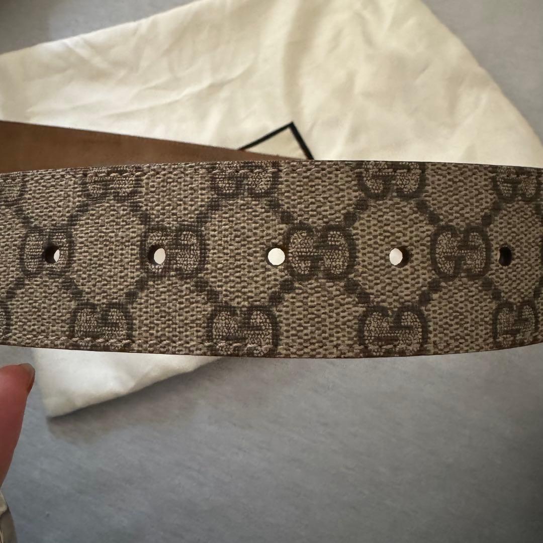 ⭐︎美品⭐︎12/1週限定価格！GUCCI GGパターン ベルト シルバーバックル