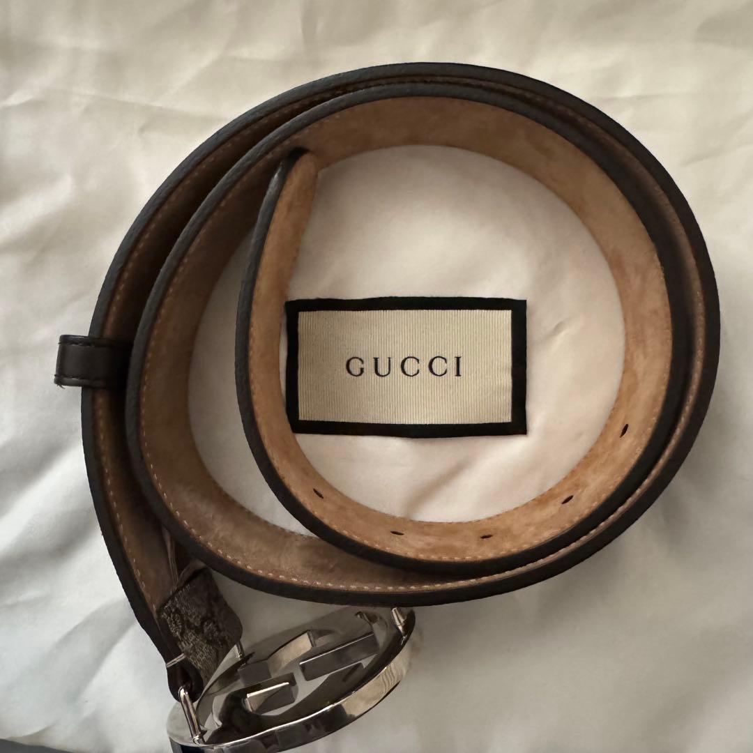 ⭐︎美品⭐︎12/1週限定価格！GUCCI GGパターン ベルト シルバーバックル