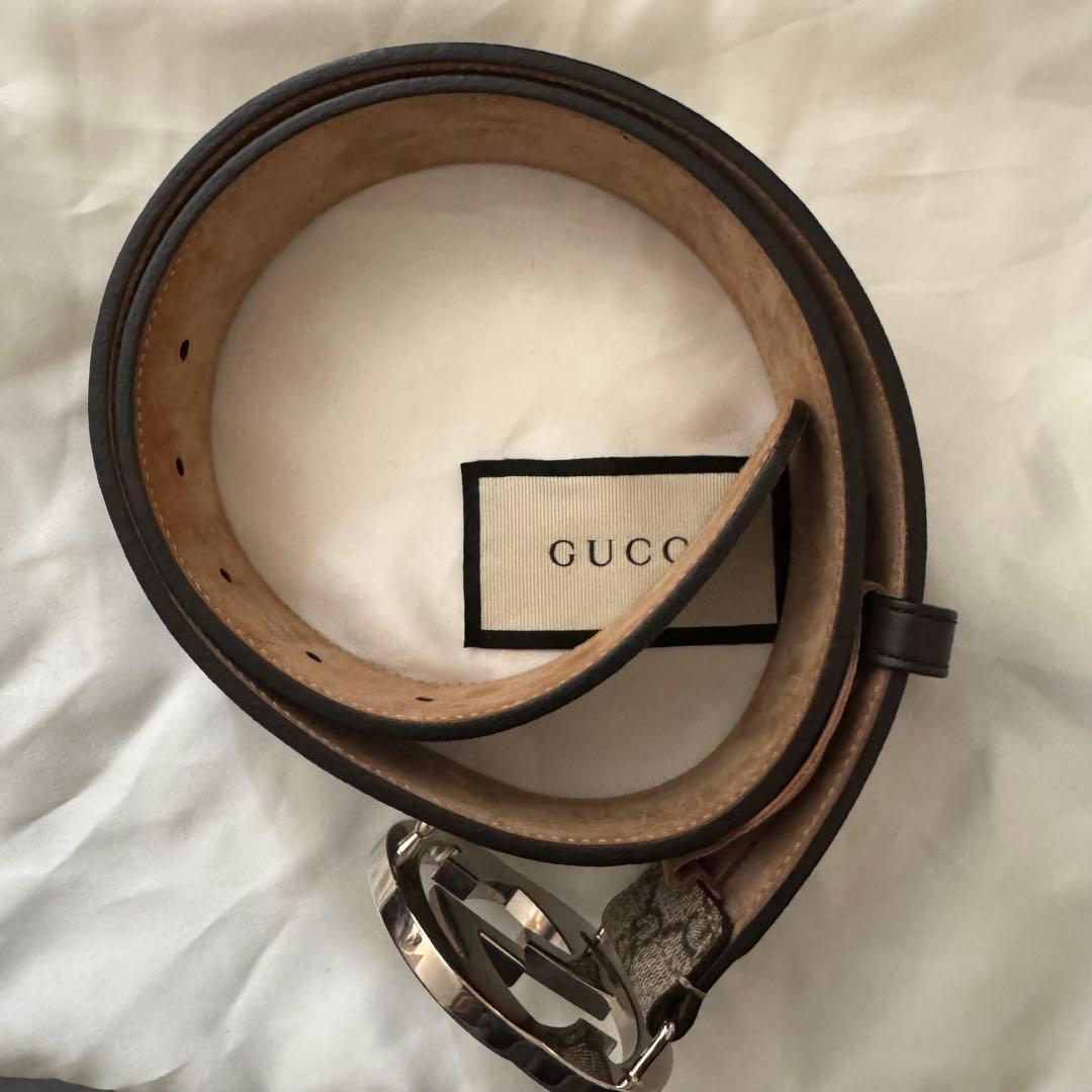 ⭐︎美品⭐︎12/1週限定価格！GUCCI GGパターン ベルト シルバーバックル