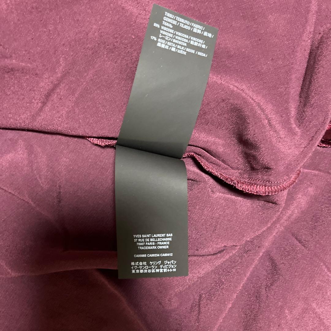 SAINT LAURENT　サンローラン　ベロアベルベットシャツ　ほぼ新品　L