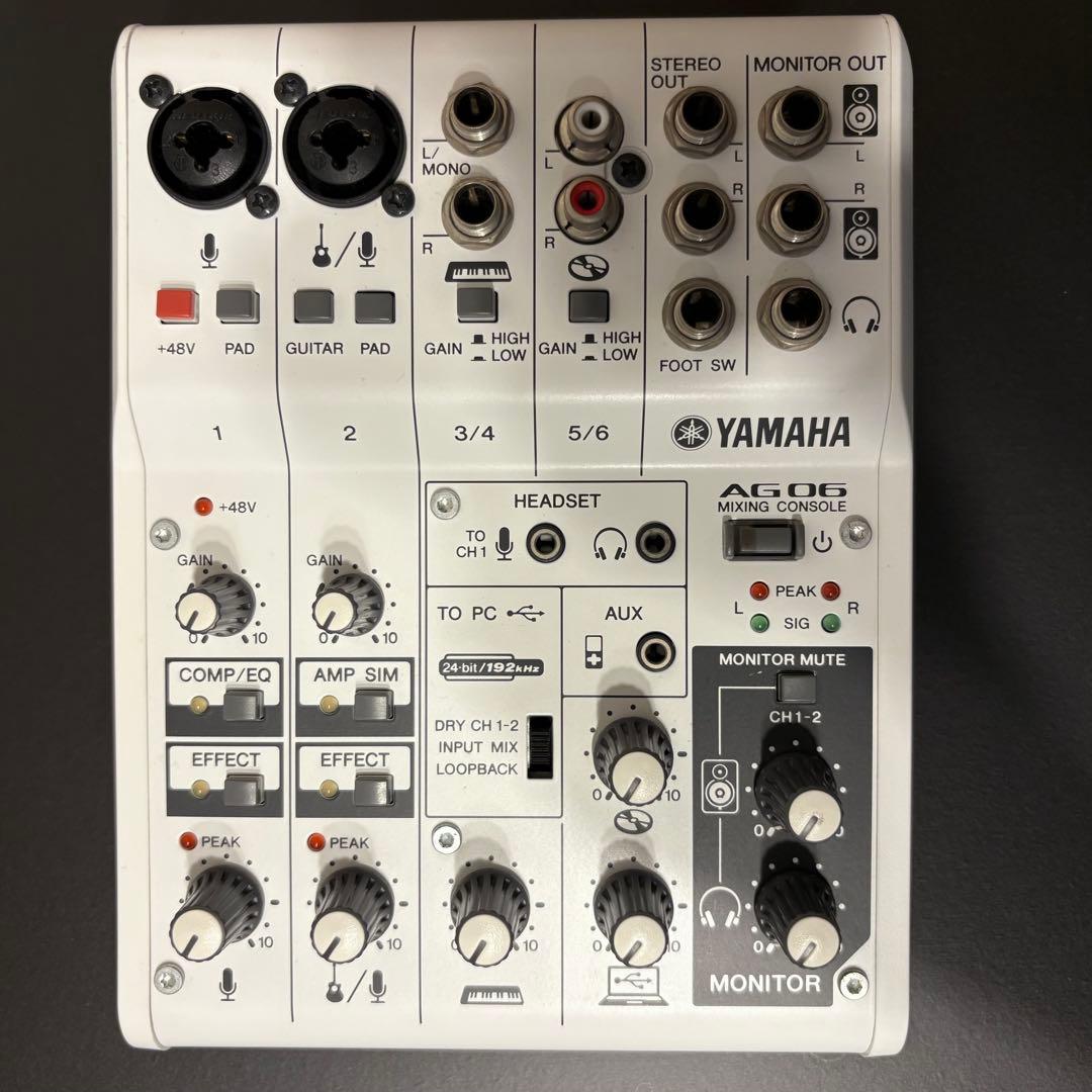 【ほぼ未使用】YAMAHA AG06 ミキシングコンソール