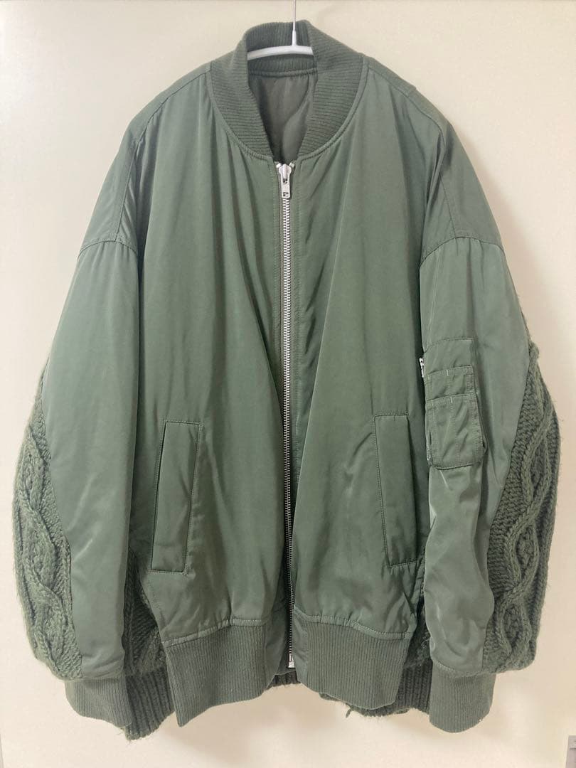 アンティカ ニット ドッキング MA-1 レディースアウター