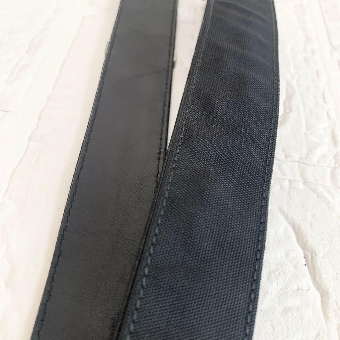 GUCCI グッチ ベルト フリーサイズ ナイロン×レザー ロゴバックル