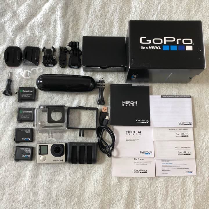 GoPro HERO4 BLACK 放水ケース バッテリー4個