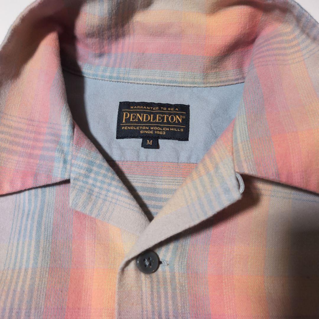 Pendleton オンブレチェック ネルシャツ M（実寸L程度）