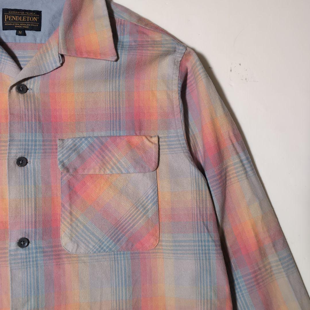 Pendleton オンブレチェック ネルシャツ M（実寸L程度）