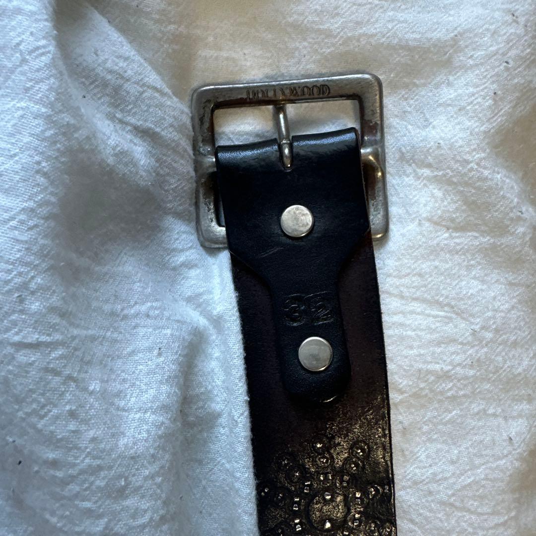 ⭐️HTC⭐️ピーナッツオーバーレイベルト⭐️スティングレイ⭐️ブラックレザー茶芯⭐️32