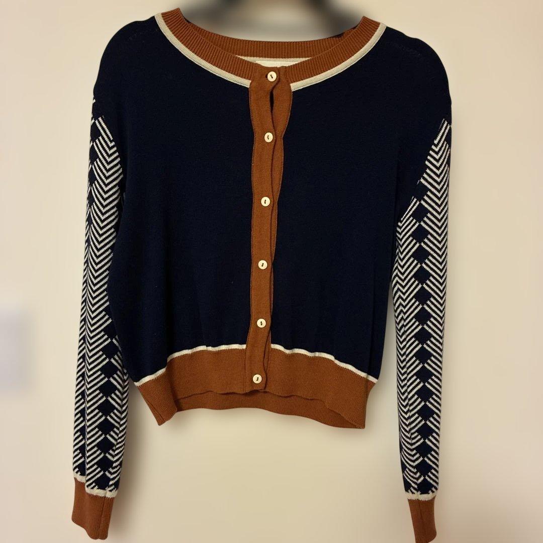 希少　PALAVA キツネ刺繍カーディガン