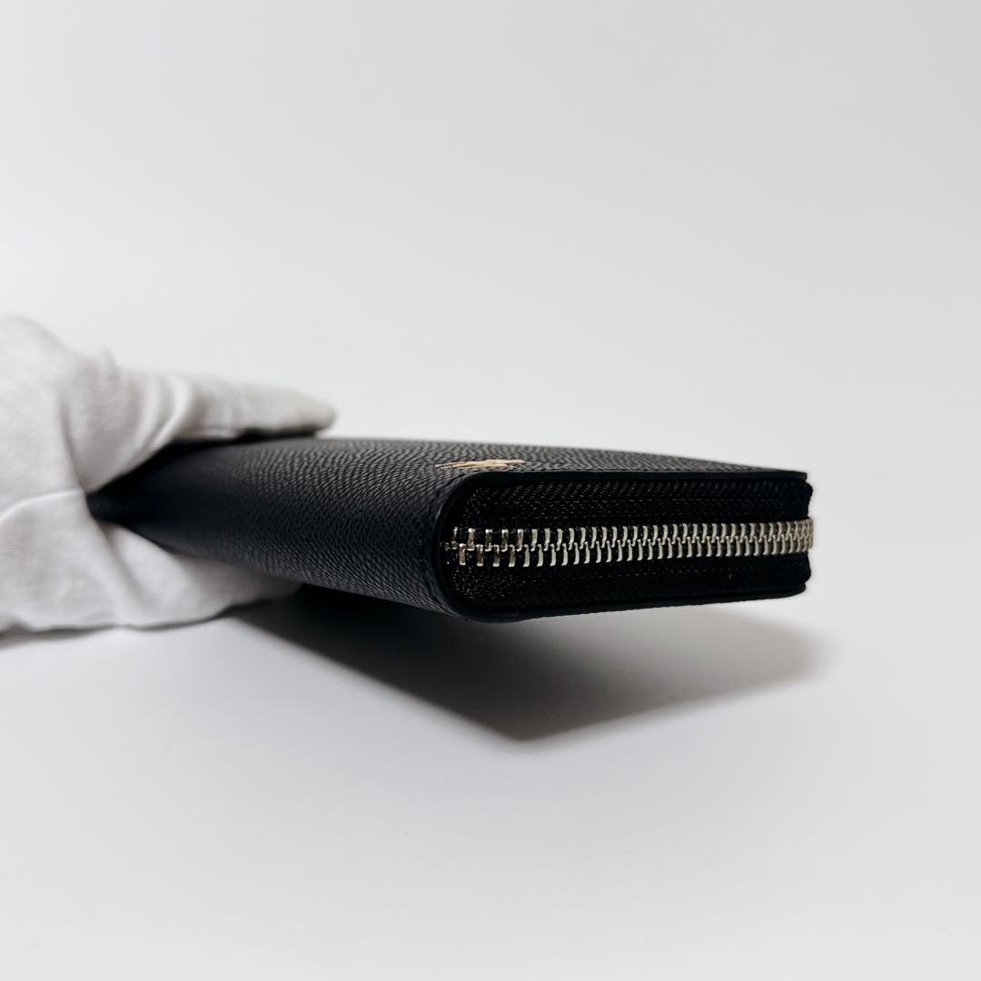 【未使用級】ポロ ラウンドジップ レザー ウォレット ブラック 箱付き