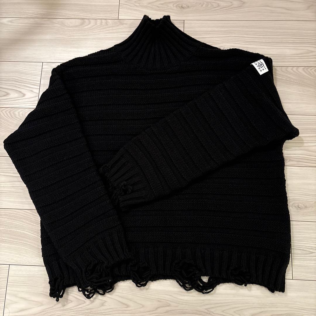 MM6 Maison Margiela ダメージハイネック プルオーバー