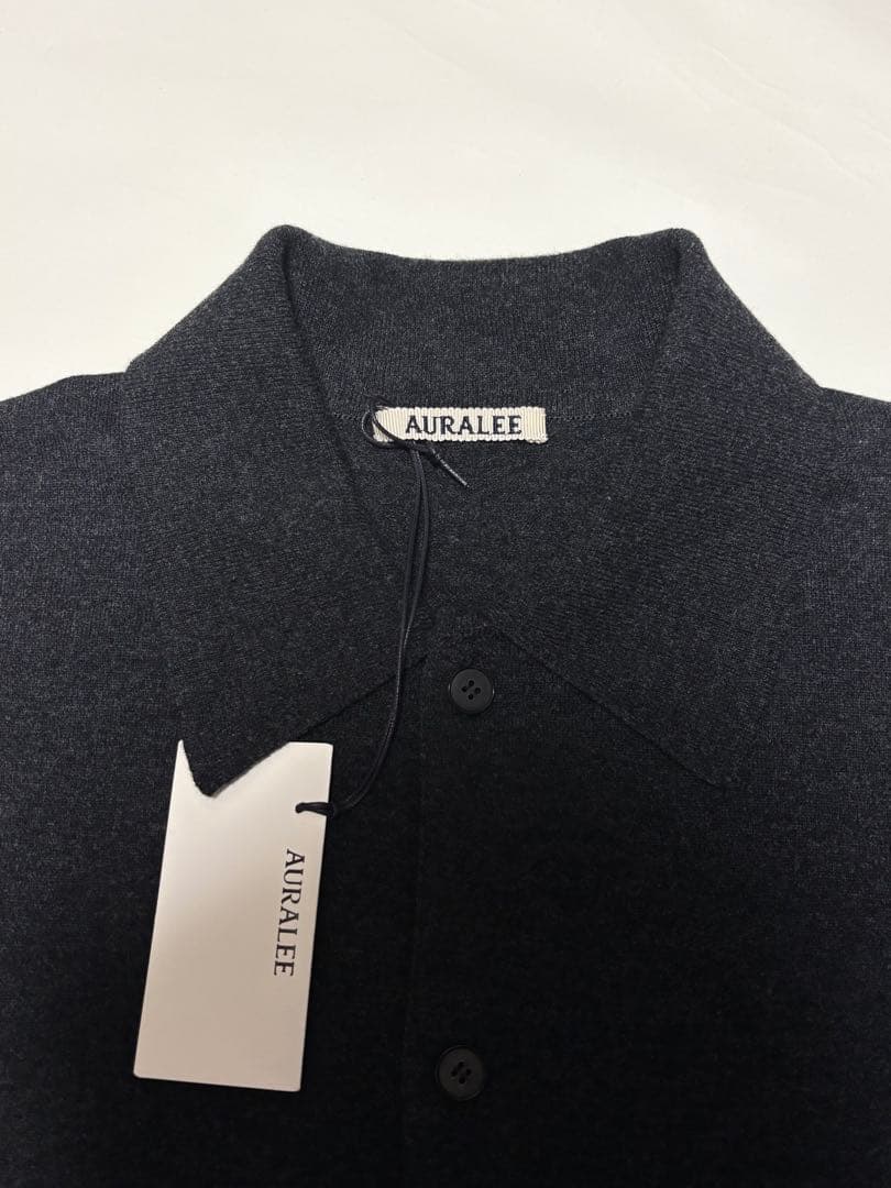 トップス AURALEE HIGH TWIST WOOL KNIT CARDIGAN