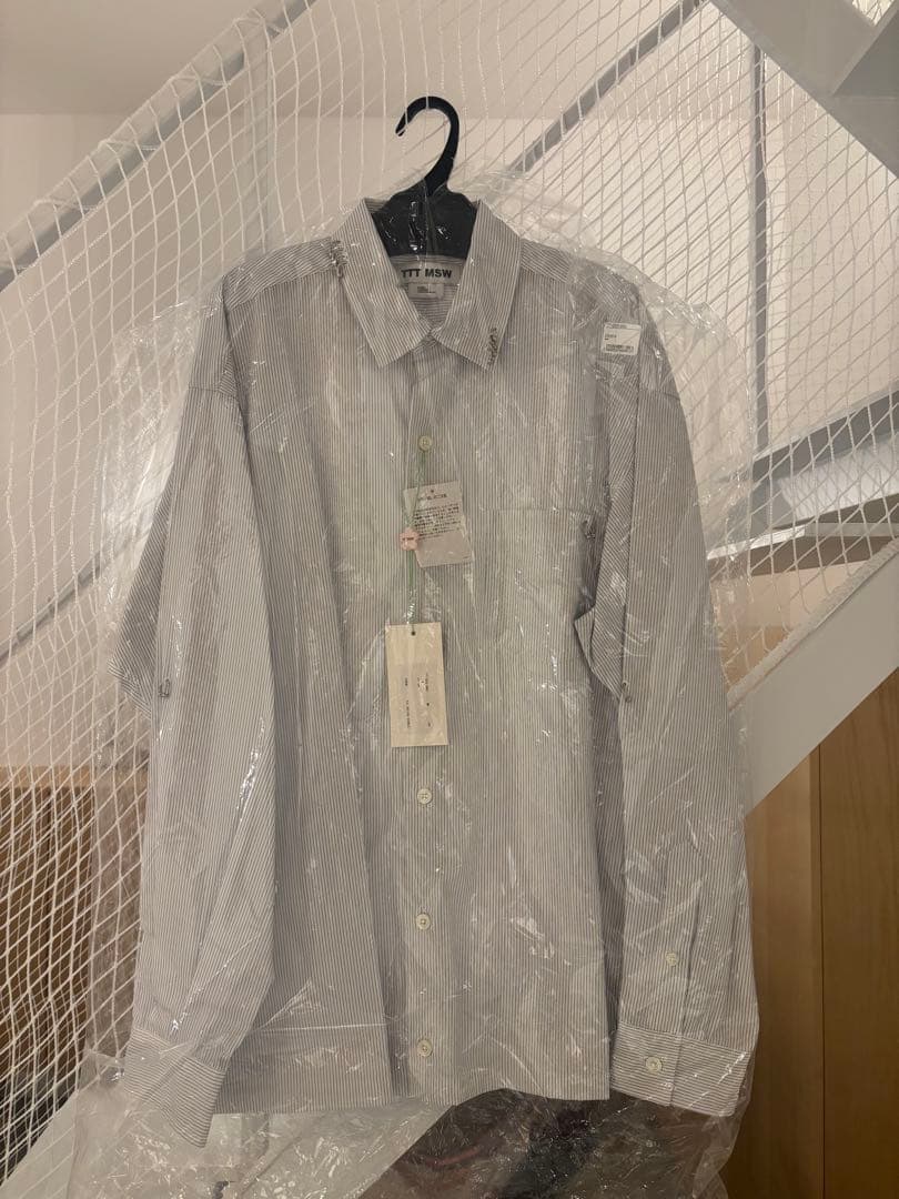 トップス TTT MSW Regular collar shirt stripe/w