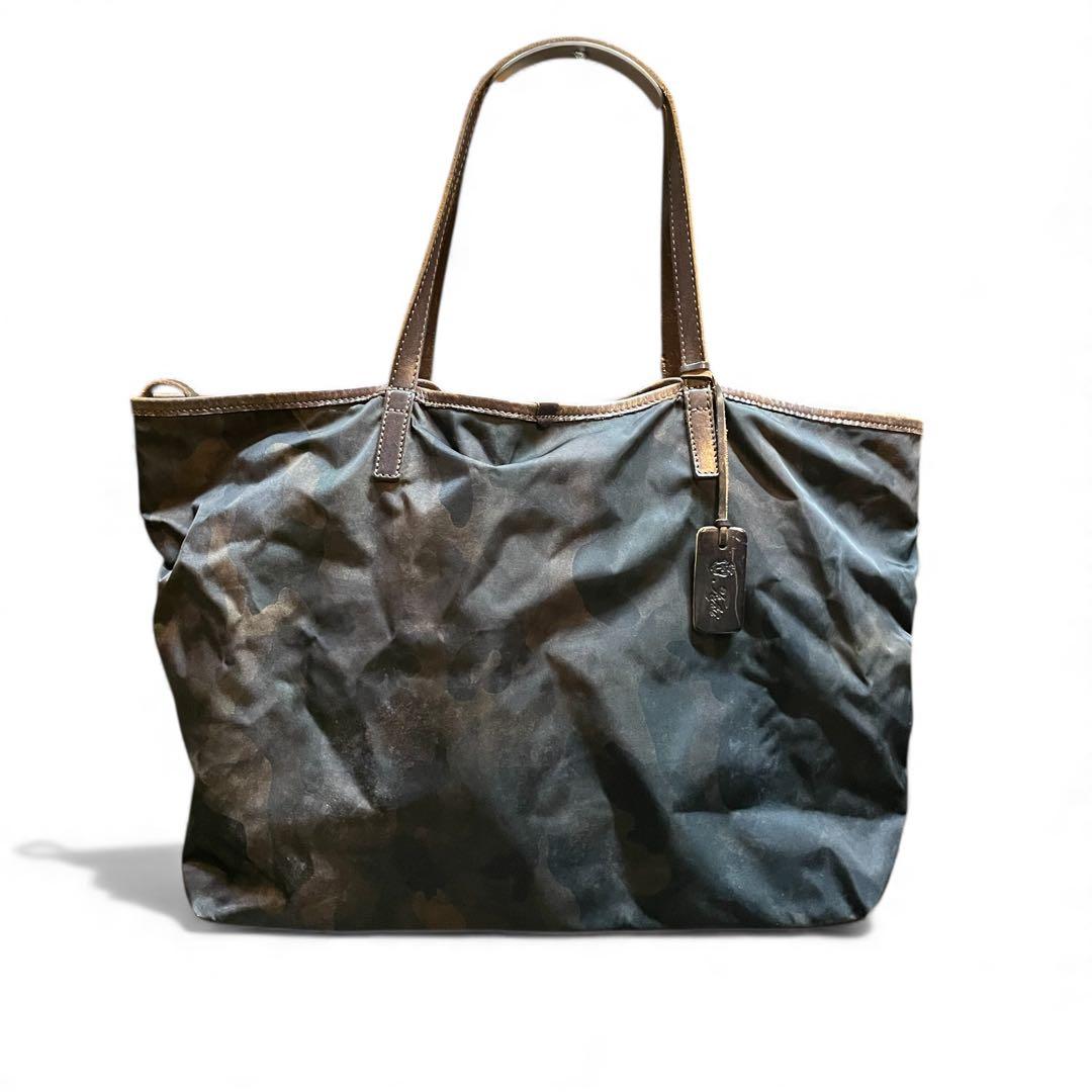 【美品】 フェリージ トートバッグ ナイロン トートバッグ カモ柄　迷彩