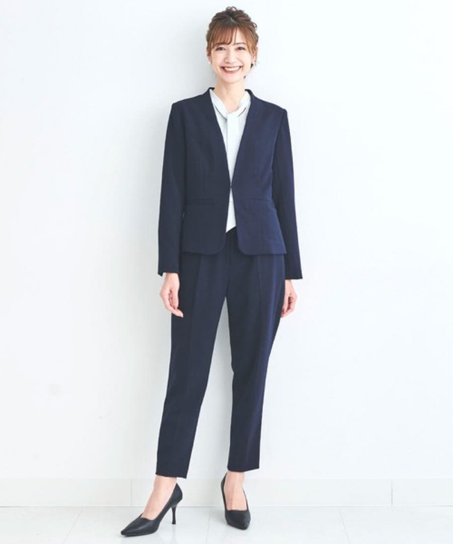 THE SUITS COMPANY ノーカラーセットアップ パンツスーツ 36