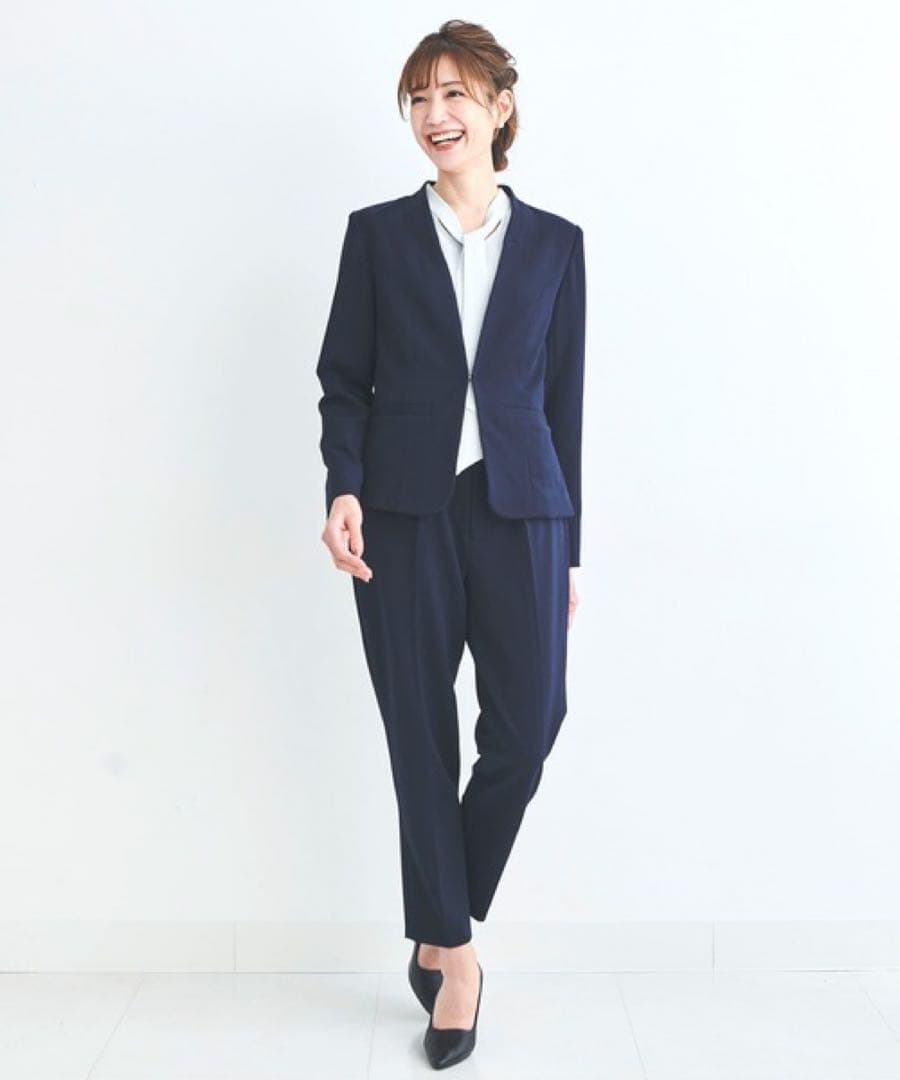 THE SUITS COMPANY ノーカラーセットアップ パンツスーツ 36