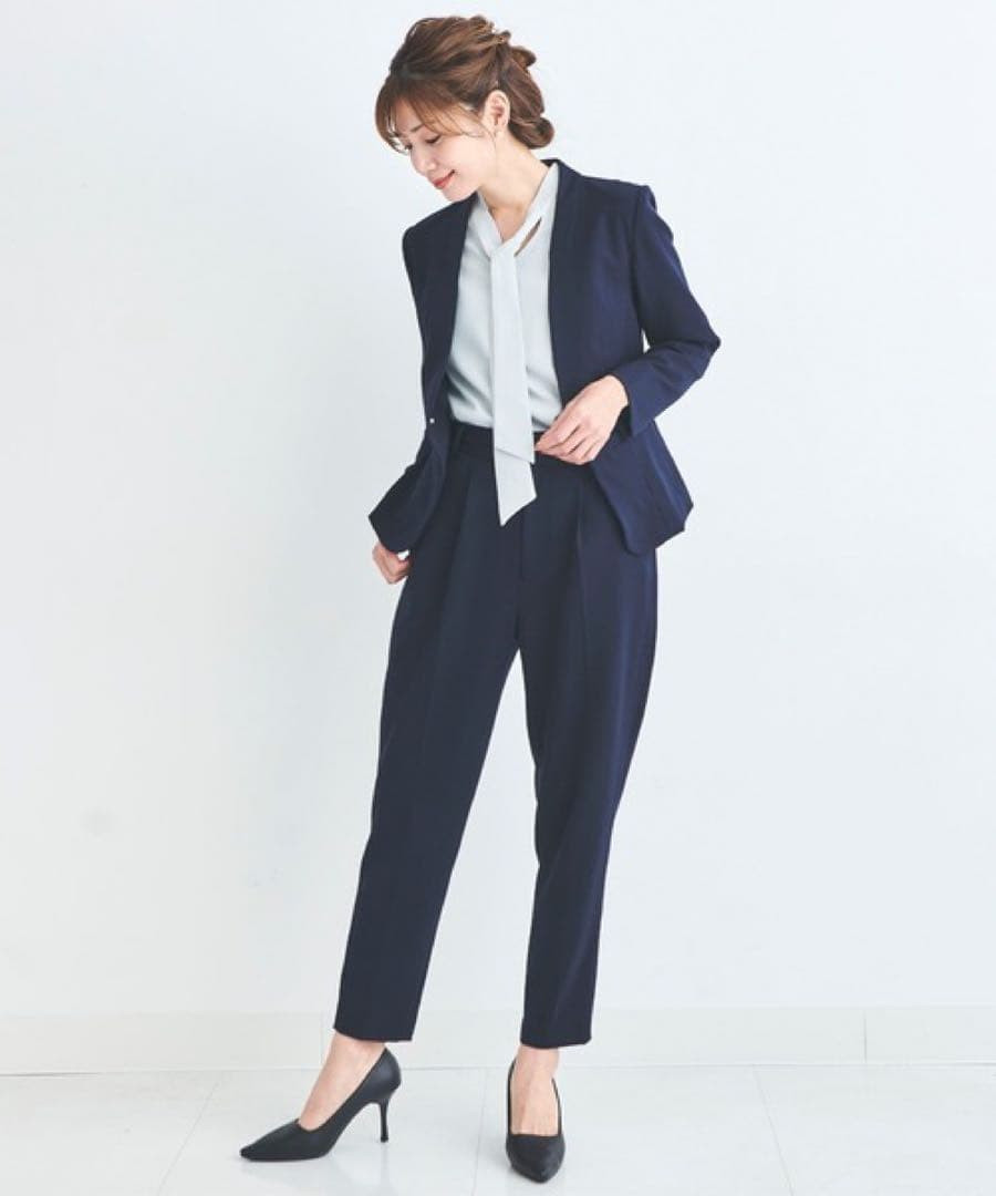 THE SUITS COMPANY ノーカラーセットアップ パンツスーツ 36