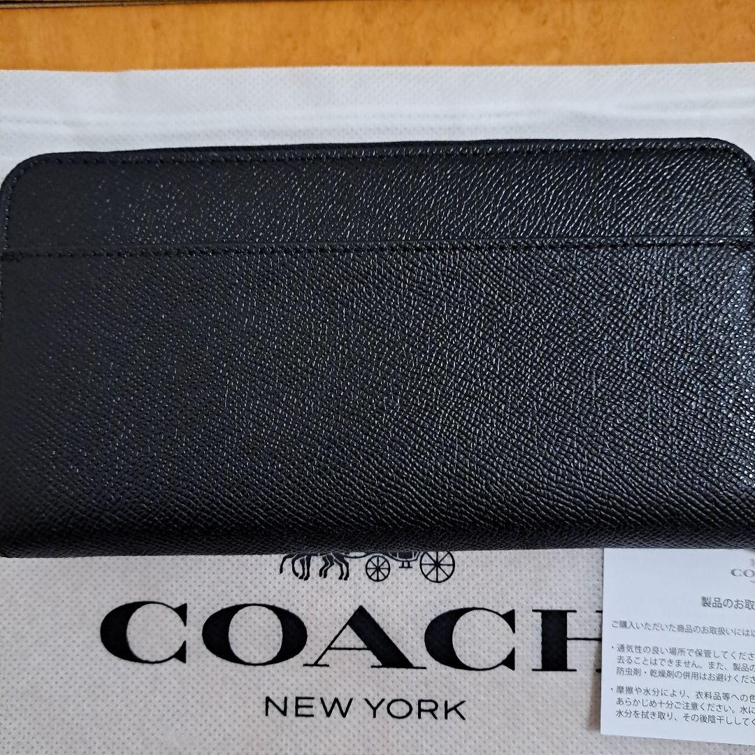 【新品】コーチ　COACH 　長財布　メンズ　ラウンド　ファスナー