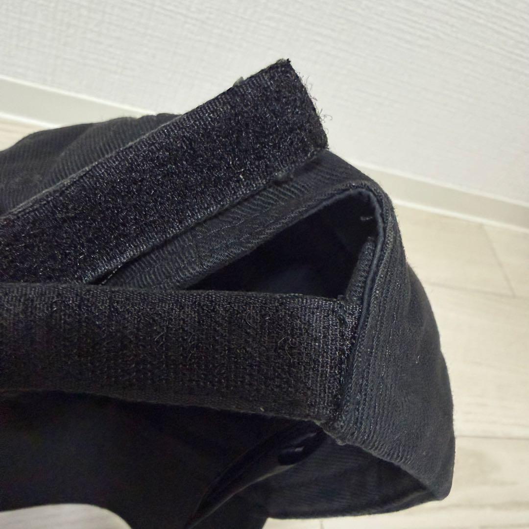 美品✨BALENCIAGA　バイザーロゴ　キャップ　L59　マジックテープ　黒赤