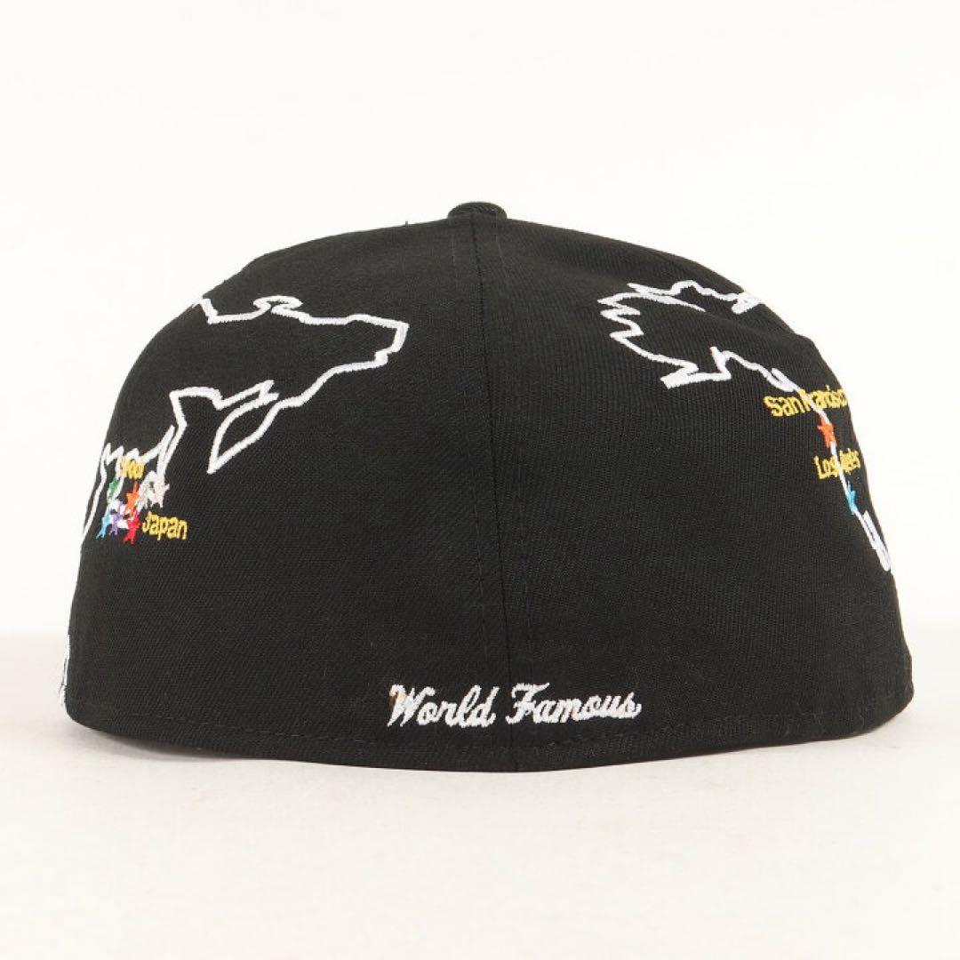 Supreme 地図刺繍 ベースボールキャップ 黒