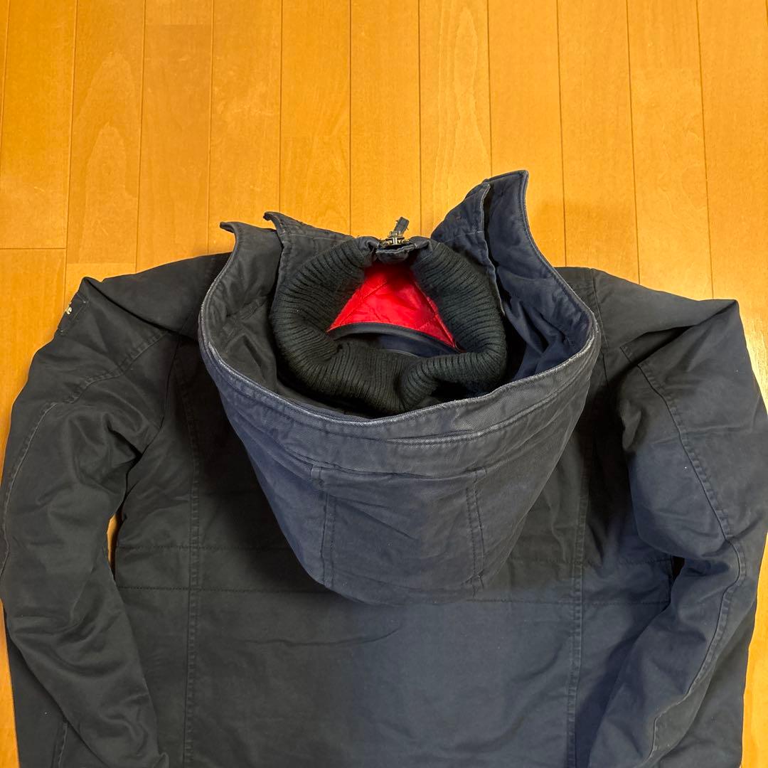 Abercrombie & Fitch フード付きミリタリージャケットネイビーＬ