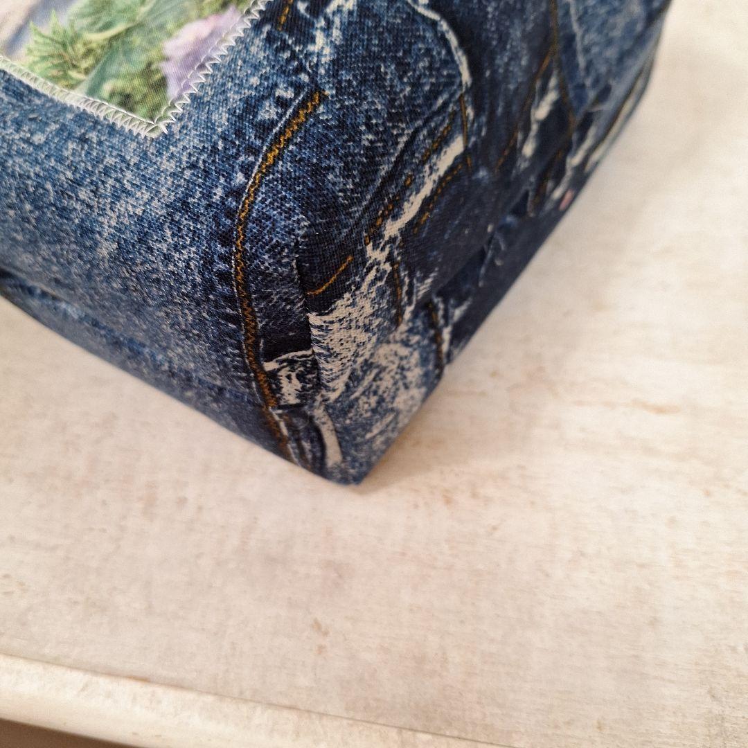 激レアパネル生地　ハンドメイド　布バスケット