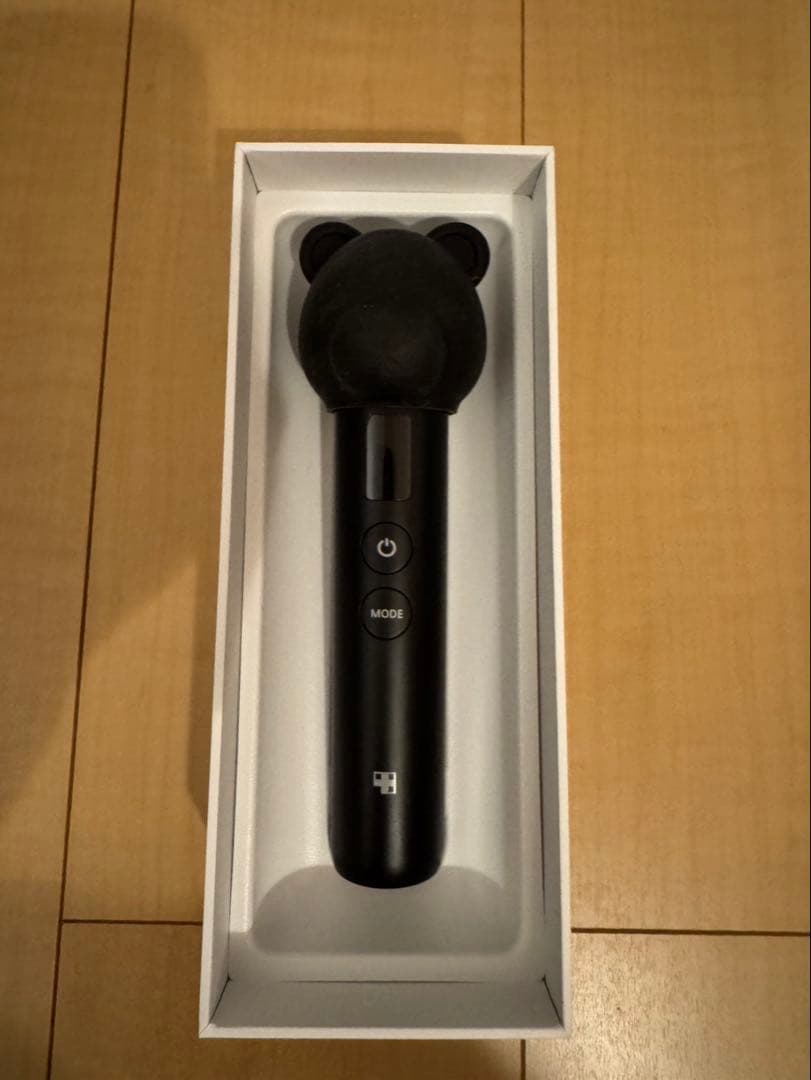 ブラック美容器 充電ケーブル付き　ヘッドキャップ付き