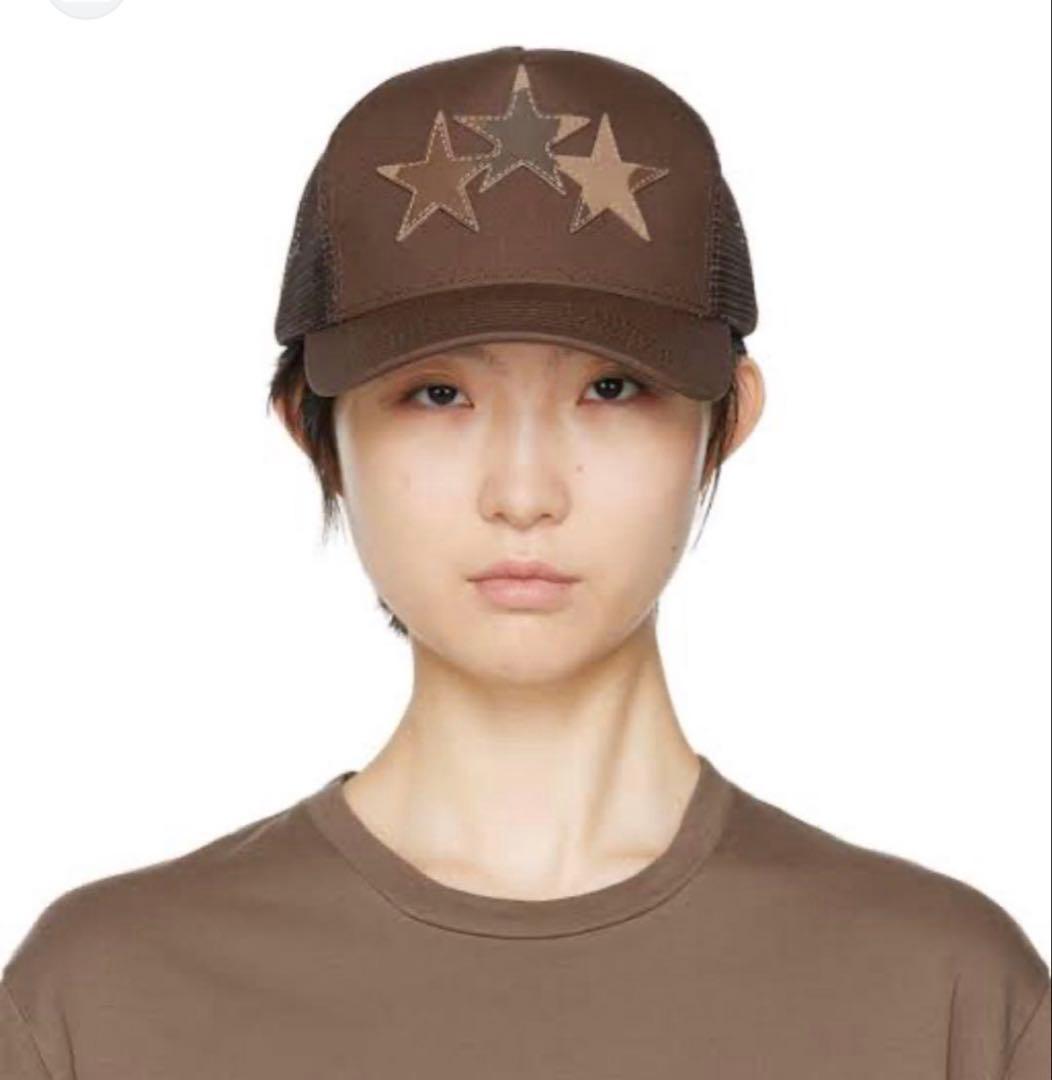 AMIRI キャップ ブラウン×ダークブラウン スター