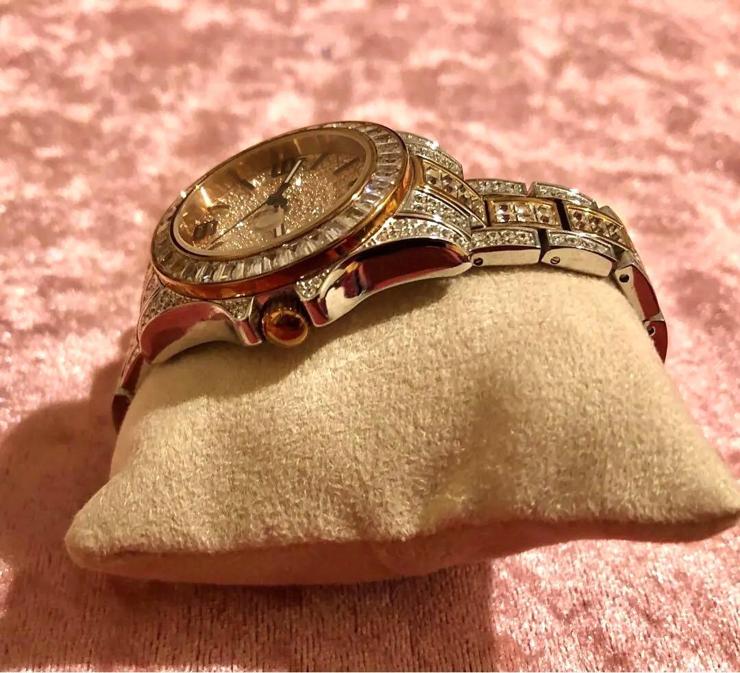 【入手困難】⭐️アンコキーヌ⭐️腕時計⭐️ダイヤモンド風装飾 ゴールドシルバー⭐️