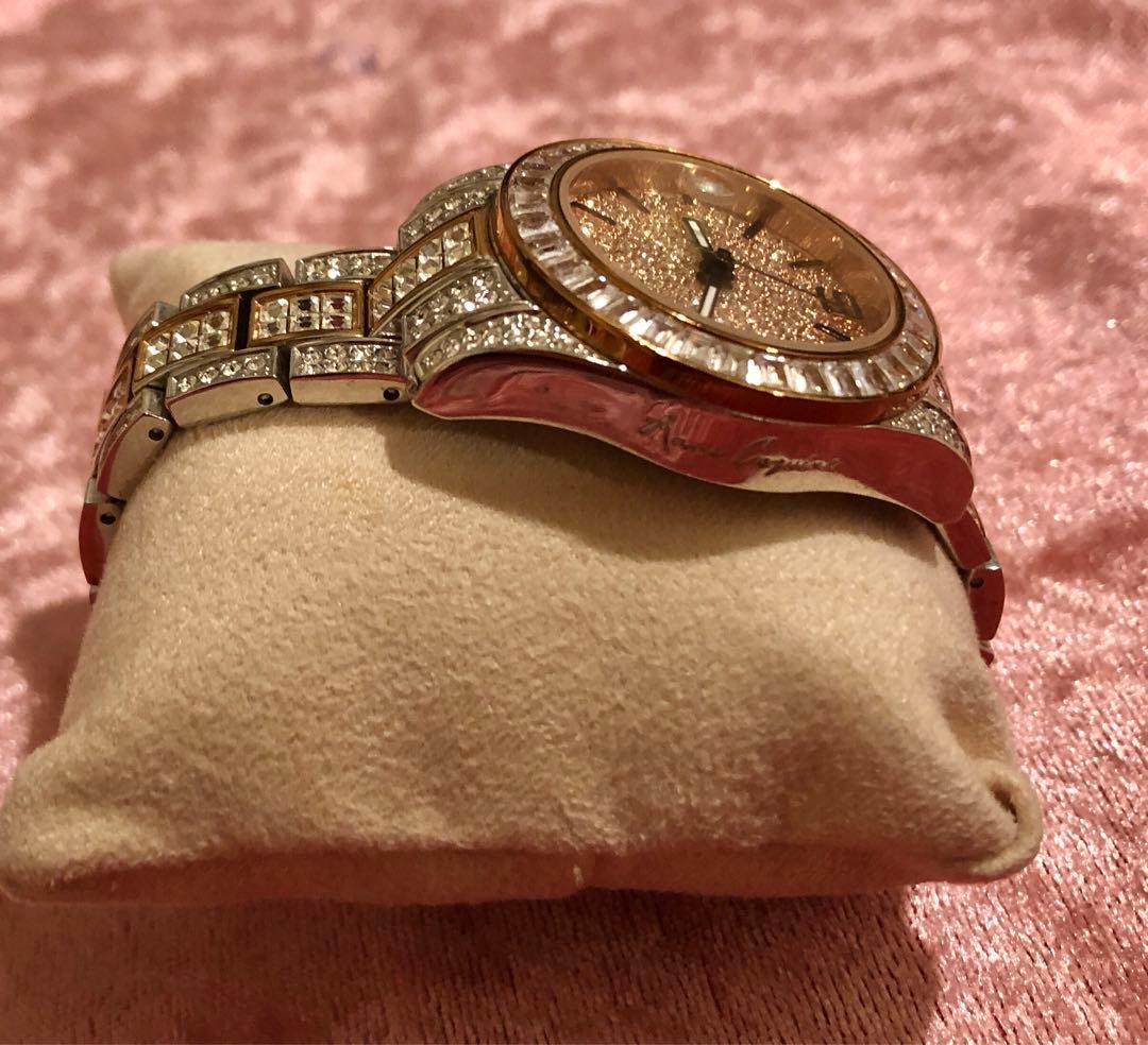 【入手困難】⭐️アンコキーヌ⭐️腕時計⭐️ダイヤモンド風装飾 ゴールドシルバー⭐️