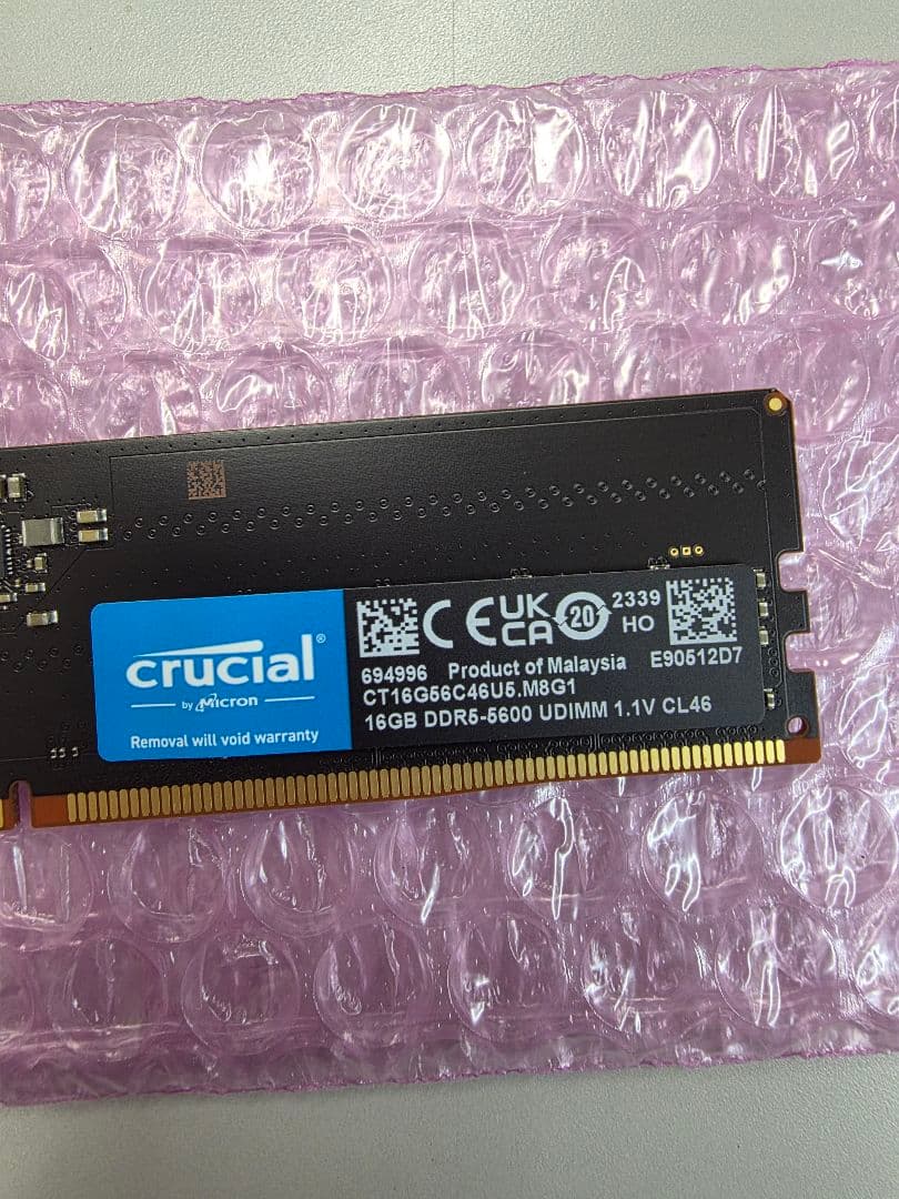クルーシャル PC5-44800 DDR5-5600 16GB デスクトップPC