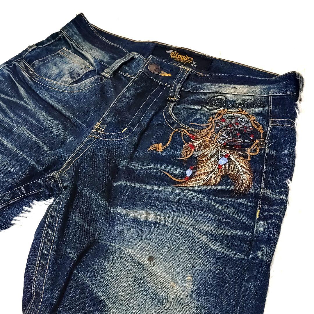 クラウド72 デニム 30 刺繍 イーグル y2k ドリームキャッチャー