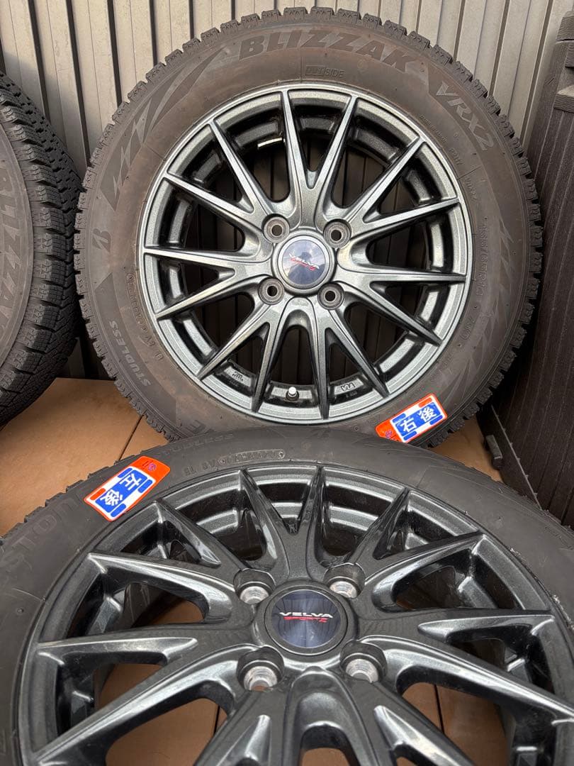 山口県手渡可-ブリヂストンタイヤVRX2 155/65R14 75Q ホイール付
