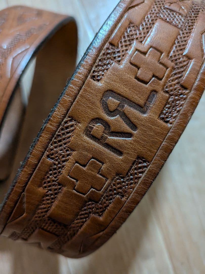 RRL エンボス加工レザーベルト　新品未使用