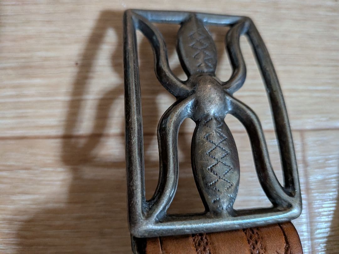 RRL エンボス加工レザーベルト　新品未使用