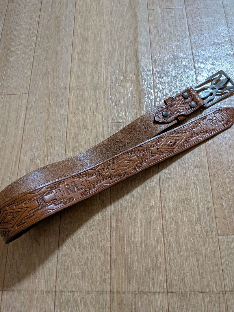RRL エンボス加工レザーベルト　新品未使用