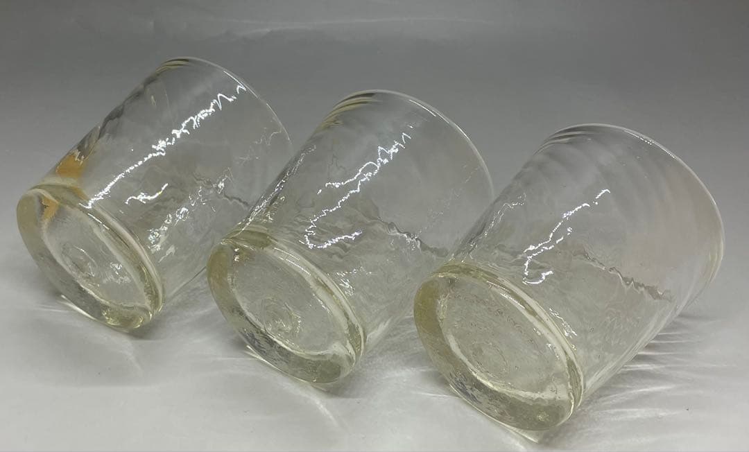 倉敷ガラス　小谷真三　吹きガラス　グラス3客　E102