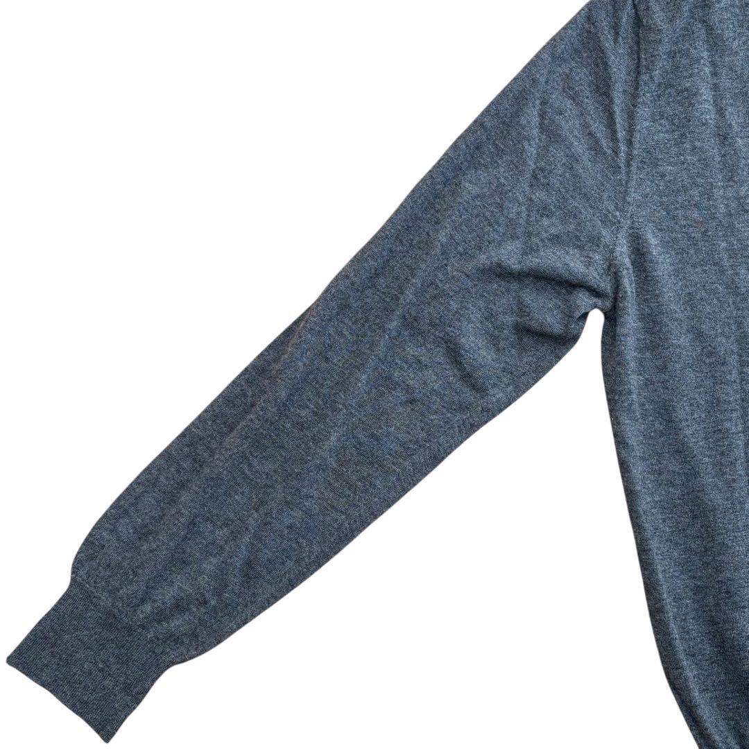 エルメス 未使用級 カシミヤ100% Vネック セーター ニット グレー L