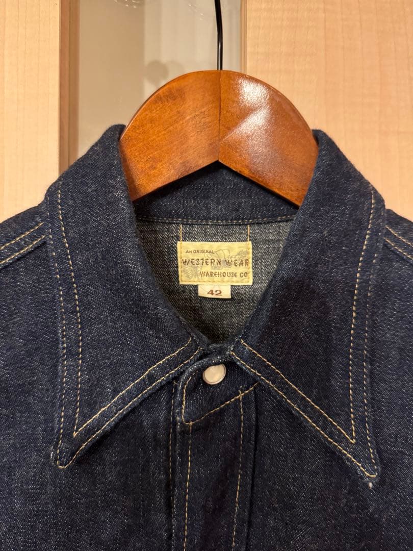ウェアハウス　デニムウエスタンシャツ 42 Lサイズ