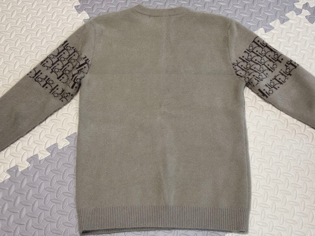 Christian Dior ロゴ入りセーター グレー系Lサイズ　オブリーク