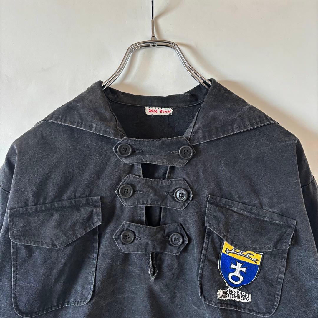 70s ヴィンテージ ドイツ製 コットンスモック セーラースモック ユーロ