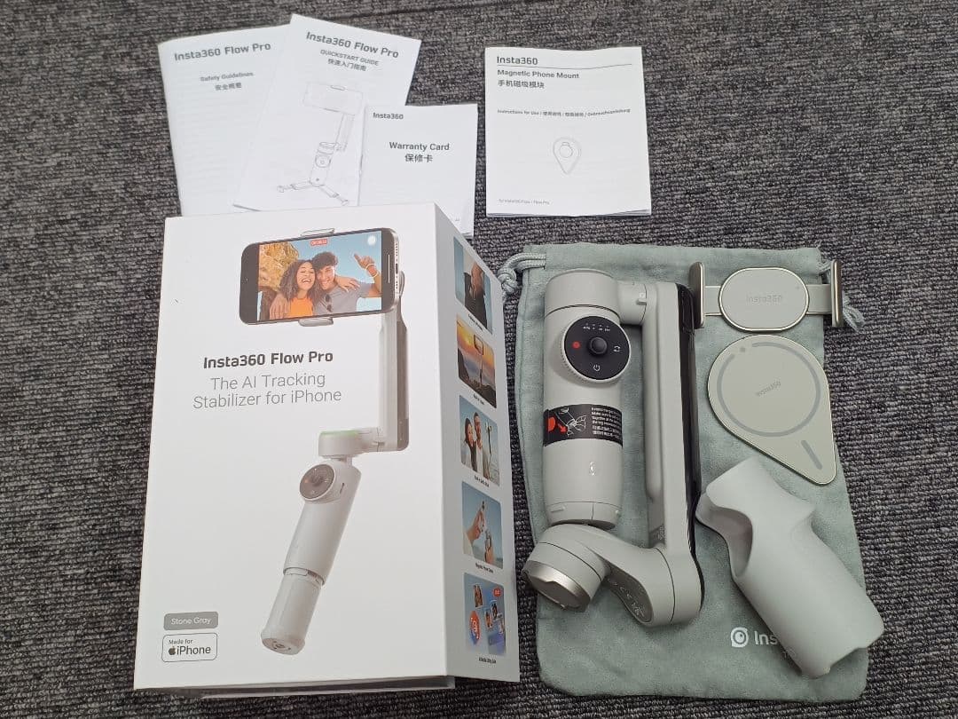 Insta360 Flow Pro ストーングレー　磁気マウント付