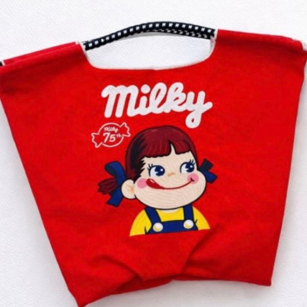 ボールアンドチェーン 不二家 ペコちゃん MSサイズ エコバッグ レッド