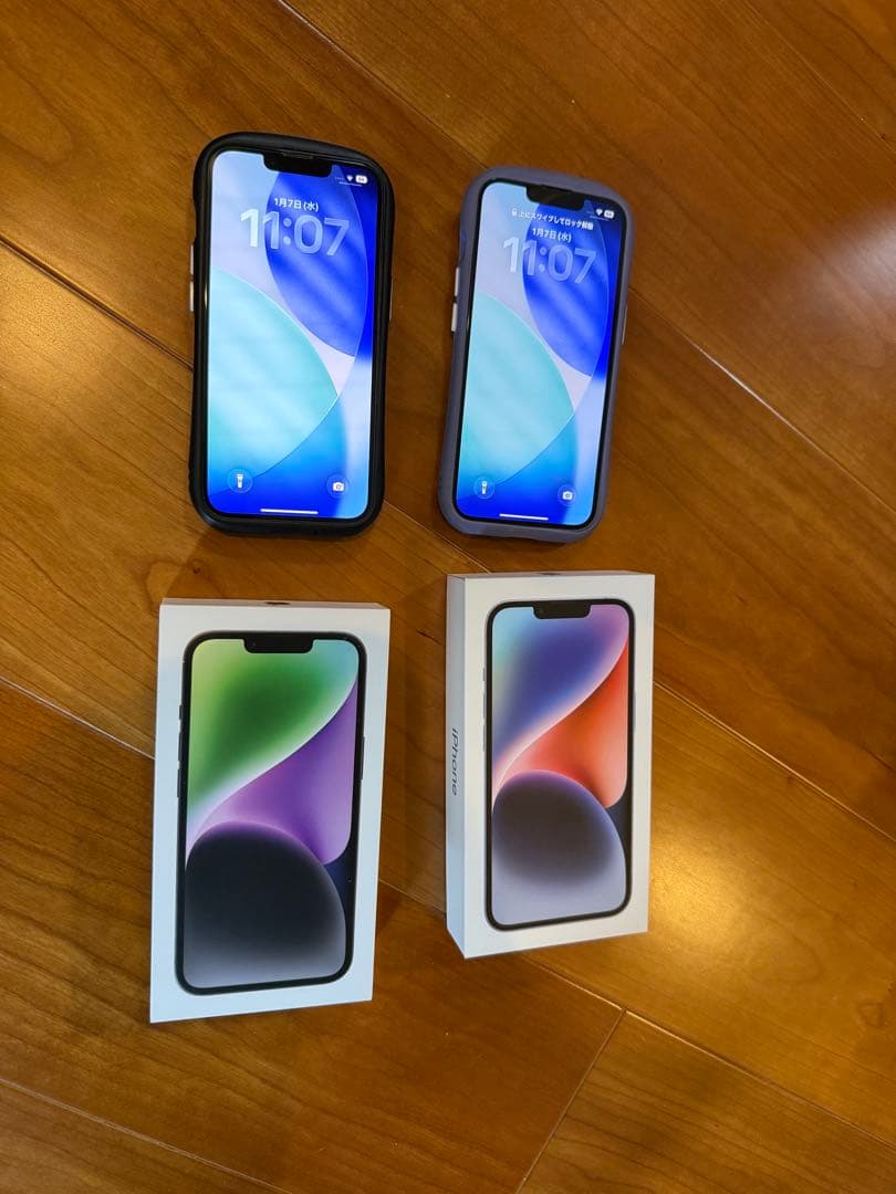 おまけ多数 本体美品Apple iPhone 14 の2台セット512GB