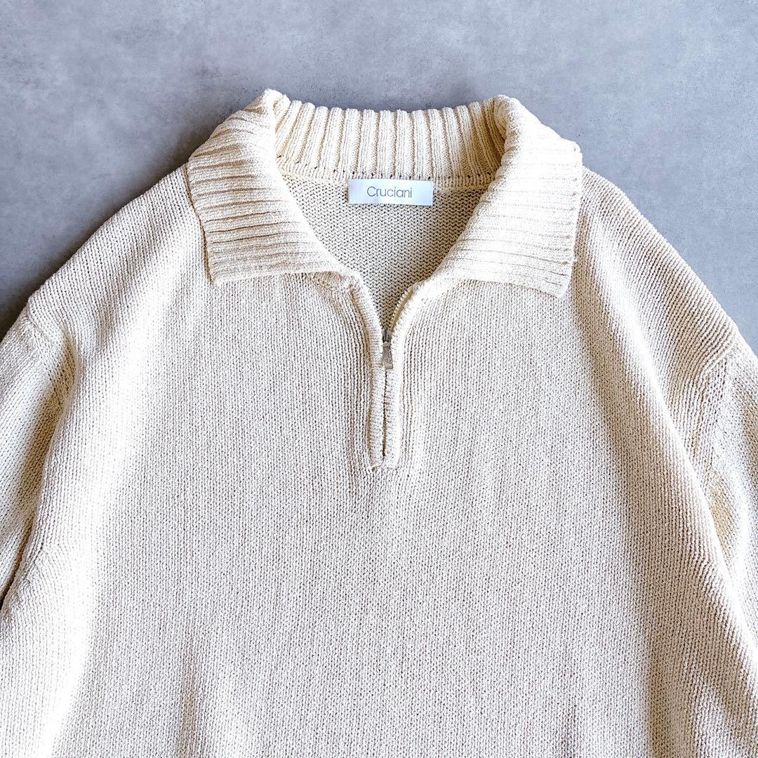 クルチアーニ ハーフジップニット 春ニット コットン100% サイズ54