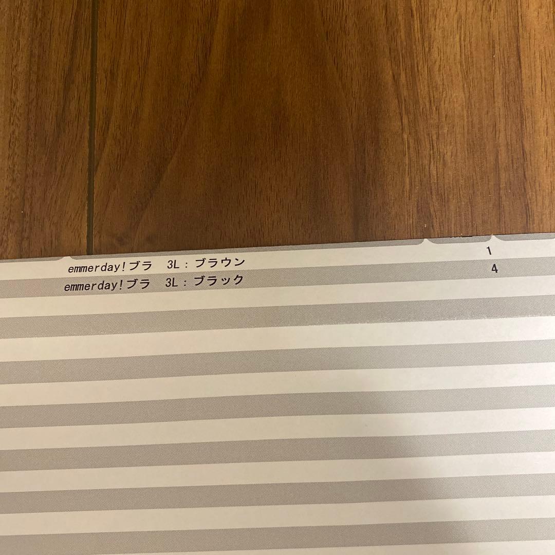 ak emmerda! 3Lサイズ ブラジャーセット ブラック・ブラウン