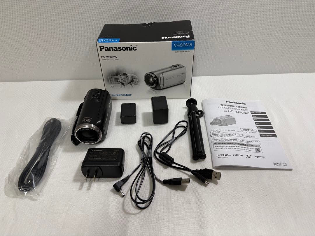 Panasonic デジタルハイビジョン ビデオカメラ HC-V480MS-K